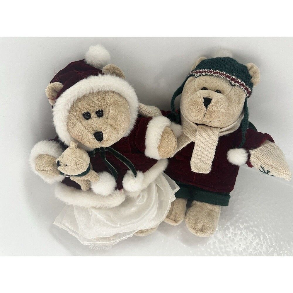 2 Starbucks Bearista Bears Plush Christmas Holiday 2005 43rd Edition Boy & Girl